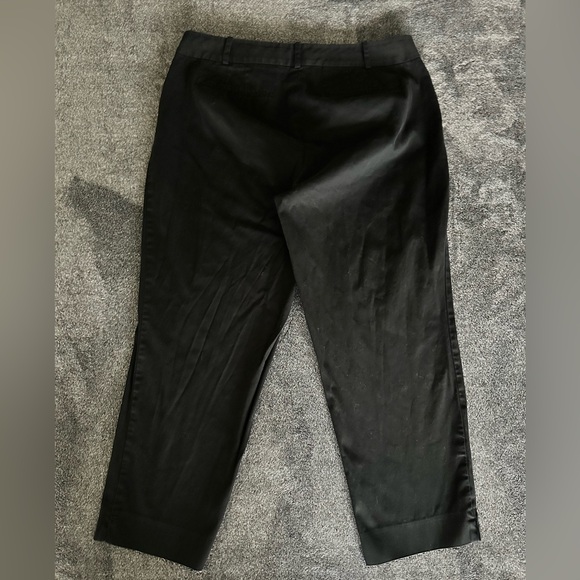 TALBOTS Women's The Perfect Crop Curvy Solid Black Casual Pants, Size 12 - Picture 3 of 7